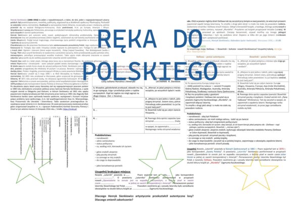 LATARNIK. Sylwetka autora. Geneza noweli. Karty pracy: zadania do tekstów źródłowych, notatki z luką