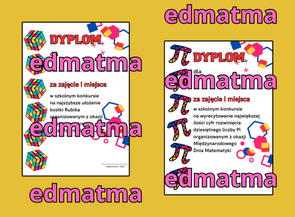 Dyplomy - zestaw z okazji Międzynarodowego Dnia Matematyki
