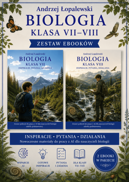 Biologia – klasa VII_VIII. Inspiracje, pytania, działania. Zestaw poleceń do pracy z AI dla nauczycieli biologii szkoły podstawowej