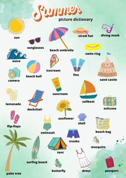 Summer Picture Dictionary