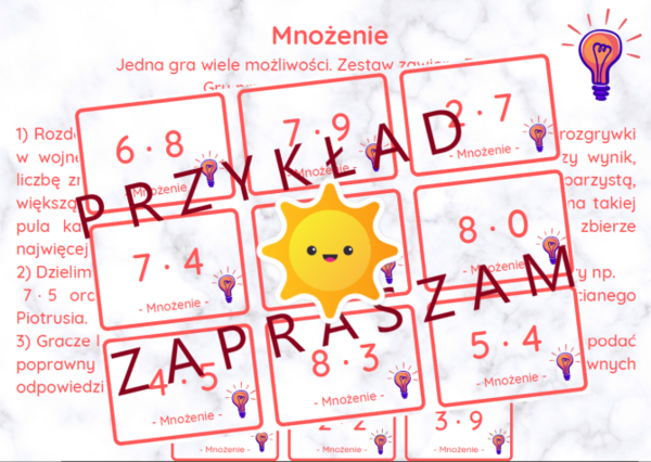Gra mnożenie. Tabliczka mnożenia - gry edukacyjne