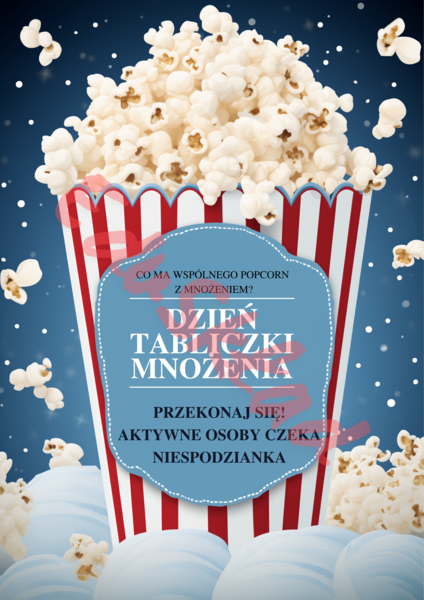 🍿 Popcornowa Tabliczka Mnożenia – zestaw do Światowego Dnia Tabliczki Mnożenia!