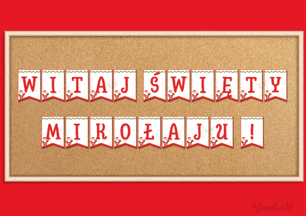 Girlanda „Witaj Święty Mikołaju!”