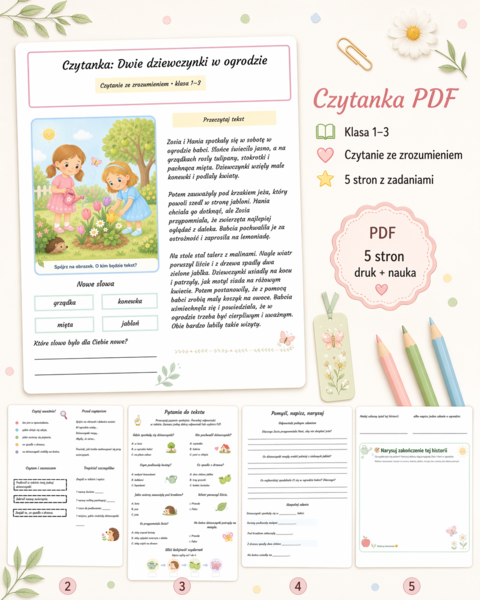 Czytanka: Dwie dziewczynki w ogrodzie