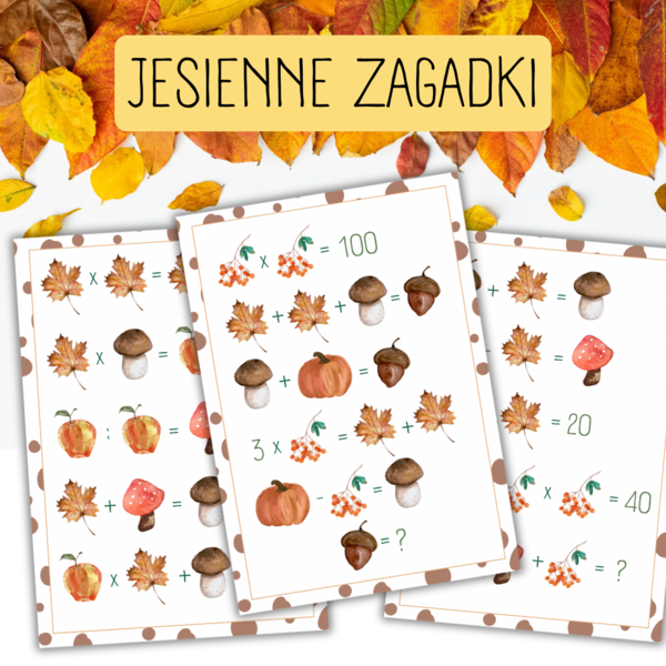 JESIENNE ZAGADKI - łamigłówki.