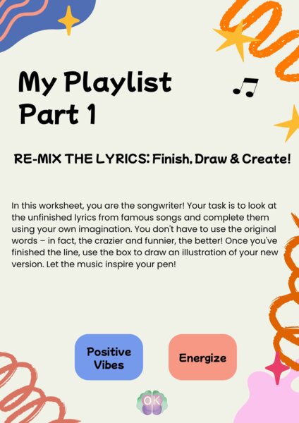 🎶✏️ Re-Mix the Lyrics – Finish, Draw & Create! | Part 1