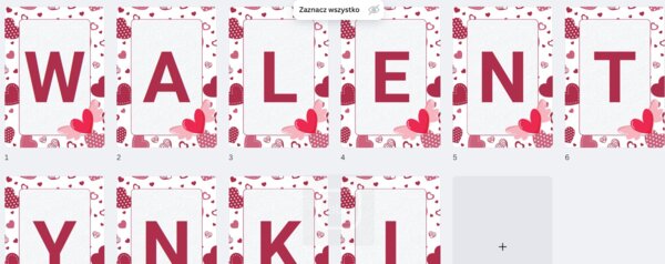 WALENTYNKI - NAPIS GIRLANDA