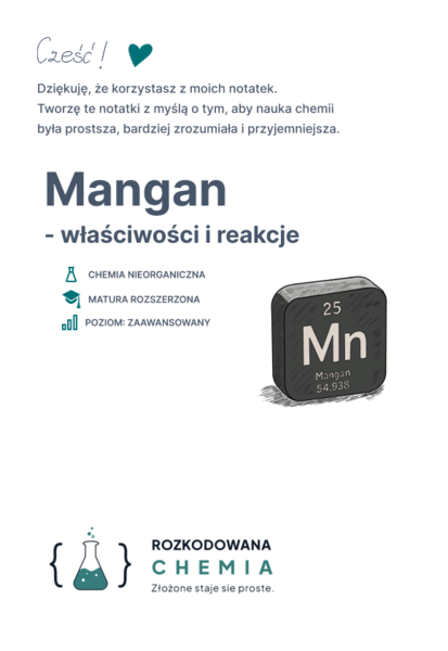 Reakcje manganu