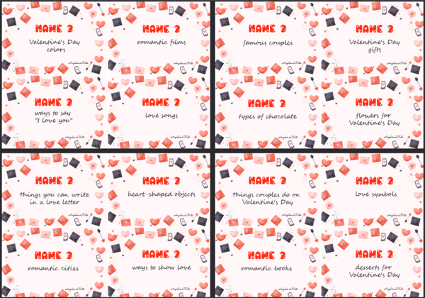 St. Valentine's Day (Walentynki) gra Name 3 /48 kart