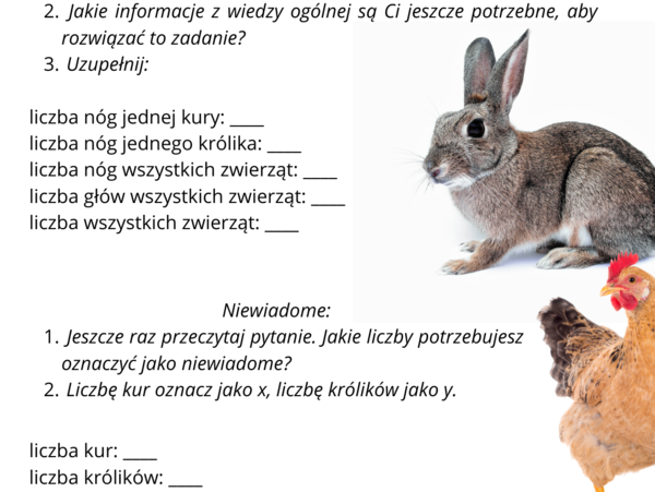 Układ równań krok po kroku - zadanie z treścią