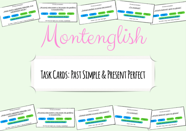 Karty Past Simple vs Present Perfect: tłumaczenia