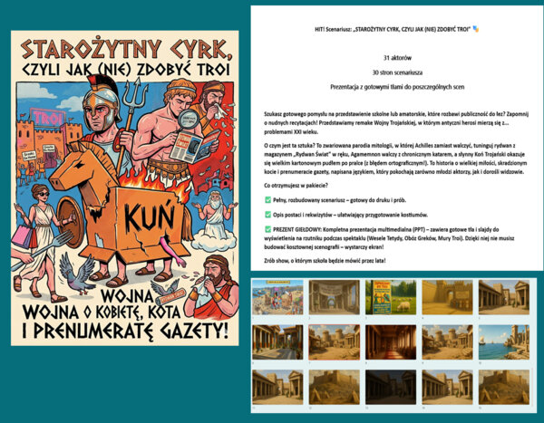 Scenariusz: „STAROŻYTNY CYRK, CZYLI JAK (NIE) ZDOBYĆ TROI” - humorytyczna wersja wojny trojańskiej