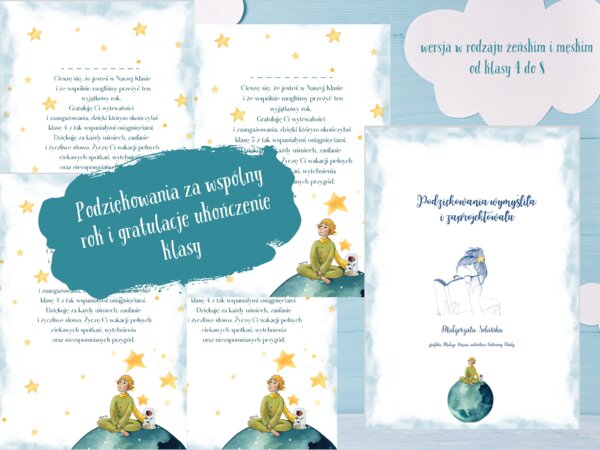 Dziękuję i gratuluję- Dyplom na zakończenie roku