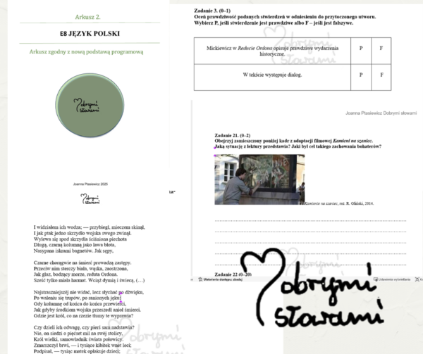 2. Arkusz E8 z języka polskiego – zgodny z nową podstawą programową