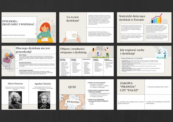 Dysleksja - zrozumieć i wspierać - gazetka dla uczniów w ramach obchodów Europejskiego Tygodnia Świadomości Dysleksji