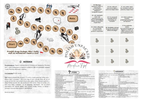 Gra planszowa "Kamienie na szaniec" Aleksandra Kamińskiego, grywalizacja, lektura, egzamin ósmoklasisty