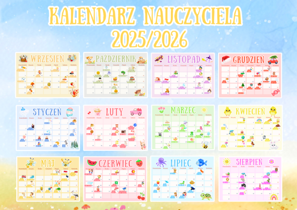 📚✨ KALENDARZ NAUCZYCIELA 2025/2026 ✨📚