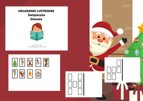 Układanki lustrzane ZIMOWO-ŚWIĄTECZNE