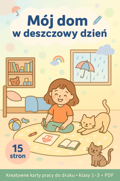 Karty pracy „Mój dom w deszczowy dzień”