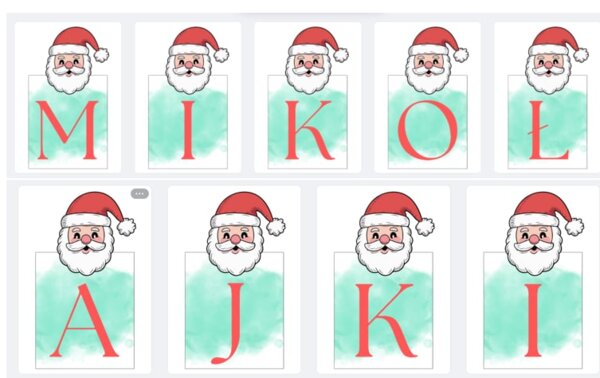 MIKOŁAJKI - GIRLANDA NAPIS