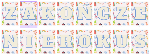 ZAKOŃCZENIE ROKU SZKOLNEGO - girlanda