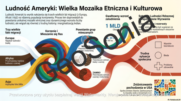 Ludność Ameryki geografia klasa 8 sketchnotka