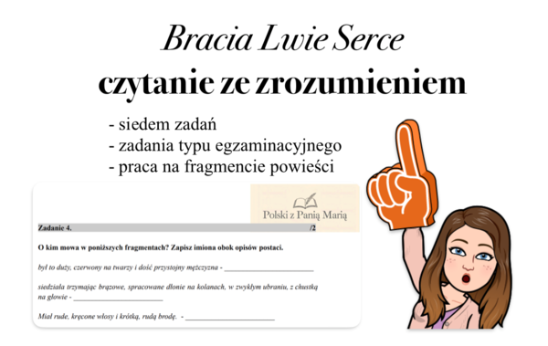 Czytanie ze zrozumieniem - Bracia Lwie Serce