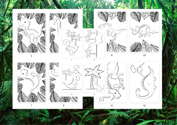 Dinozaury- kolorowanka