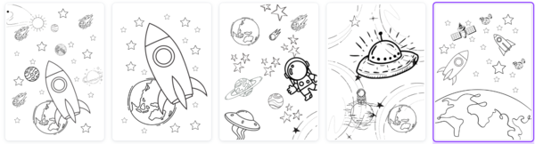 KOSMOS KOLOROWANKI A4 - 5 WZORÓW WIDOCZNYCH NA ZRZUCIE