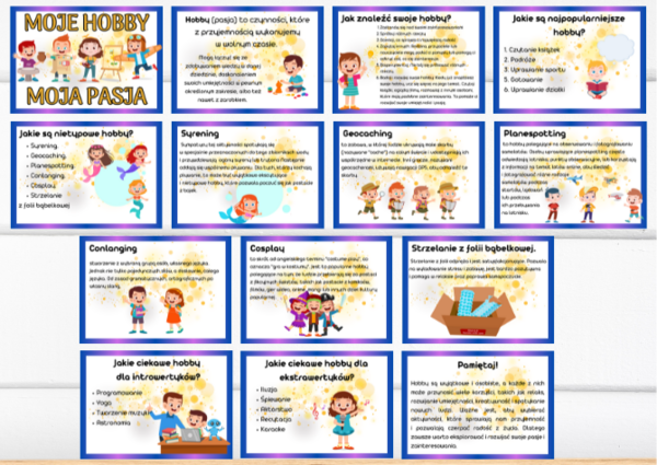 Moje hobby - moja pasja - gazetka dekoracja