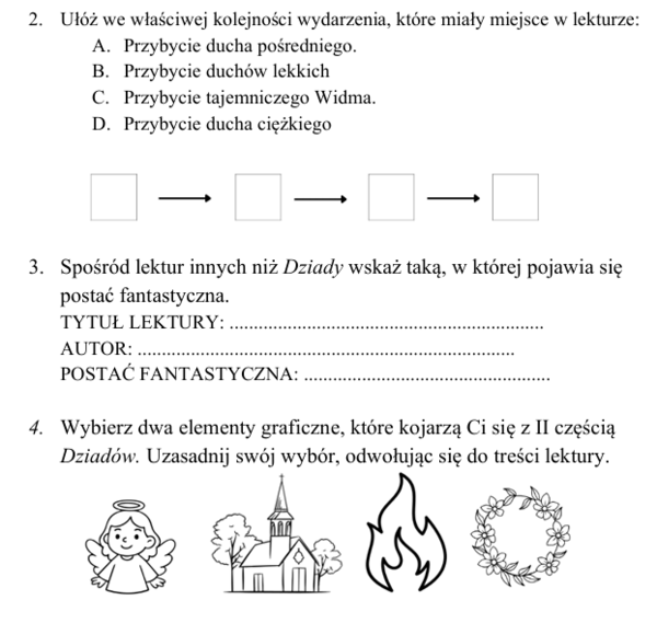 E8 - test z II części "Dziadów"