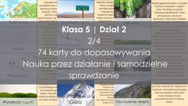 Dopasowywanka geograficzna – klasa 5 | dział 2 (Nowa Era)