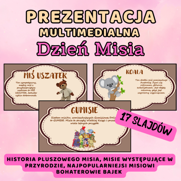 Prezentacja multimedialna - Dzień Pluszowego Misia / Wszystko o misiach