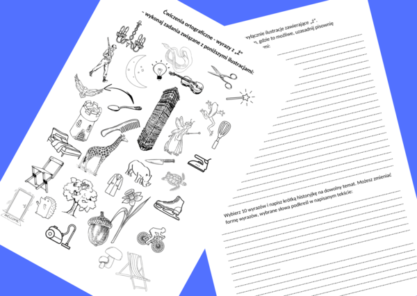 Ortografia – wyrazy z „Ż” – karta pracy