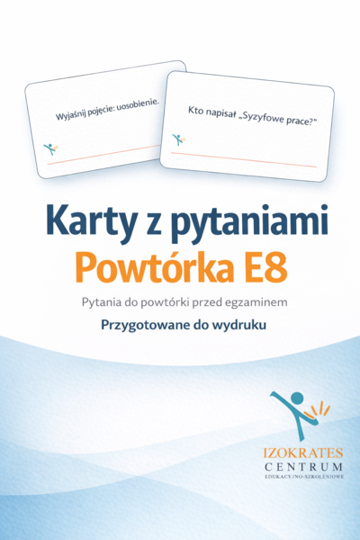 Karty z pytaniami. Powtórka E8