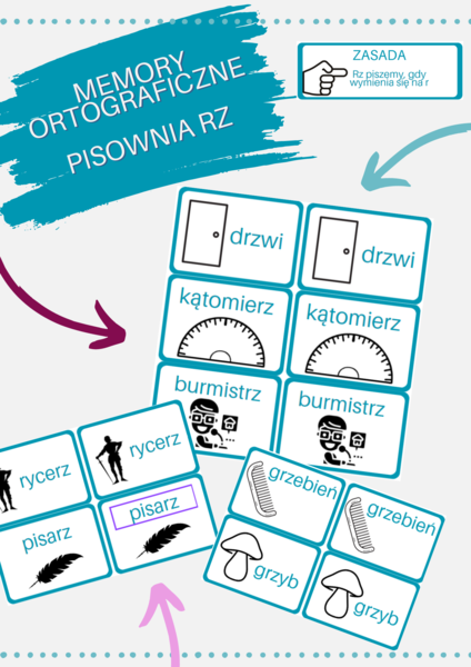 Memory ortograficzne – pisownia rz
