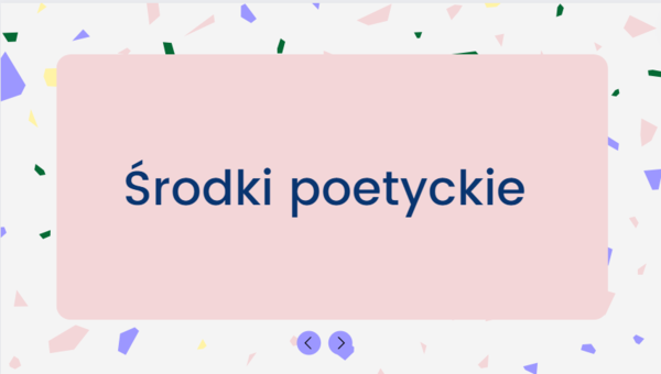Środki poetyckie - prezentacja