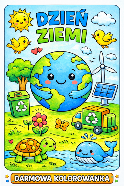 Dzień Ziemi – darmowa kolorowanka