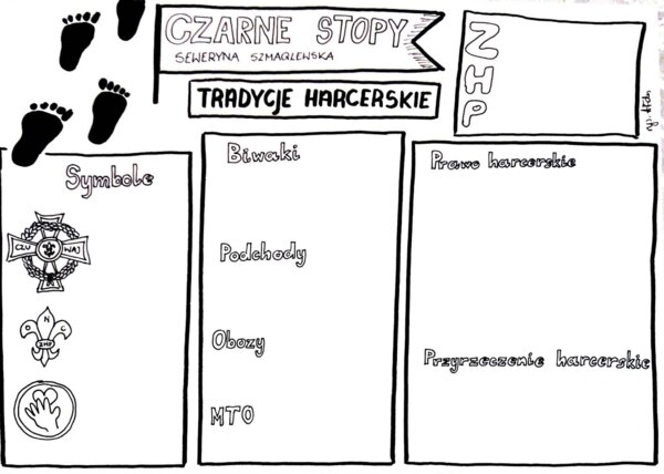 Karty pracy - "Czarne Stopy" Seweryna Szmaglewska