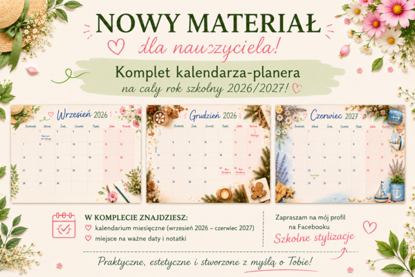 Kalendarz-planer dla nauczyciela i ucznia