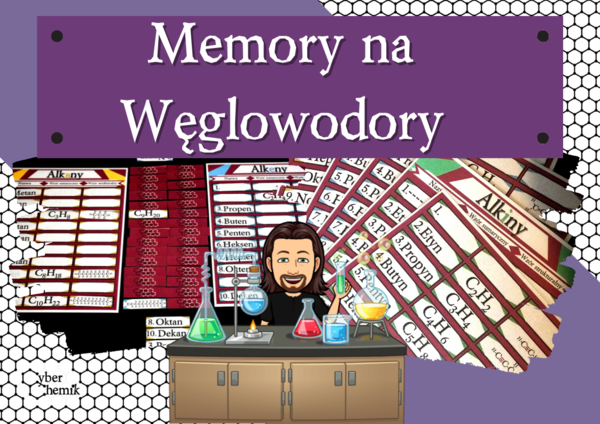 Klasa 7 i 8. Chemia. Gra - Memory na węglowodory​