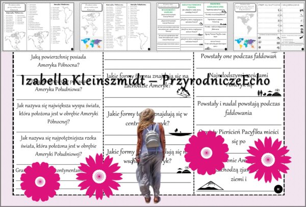 Pomysł na lekcję/karta pracy/stacje zadaniowe/notatki/ materiał do lekcji do tematu „Środowisko przyrodnicze Ameryk” w pdf. W gratisie niekomercyjny scenariusz lekcji/pomysł na lekcję w programie genial.ly do edycji. Geografia 8. Dział „Ameryka”.