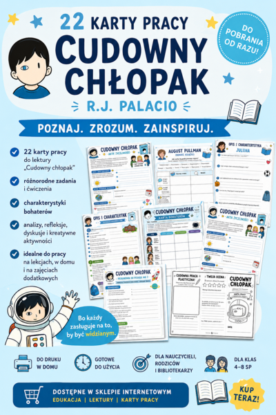 CUDOWNY CHŁOPAK – Zestaw kart pracy (22 zdjęcia)