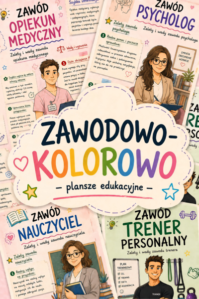 "Zawodowo-kolorowo"-plansze edukacyjne.
