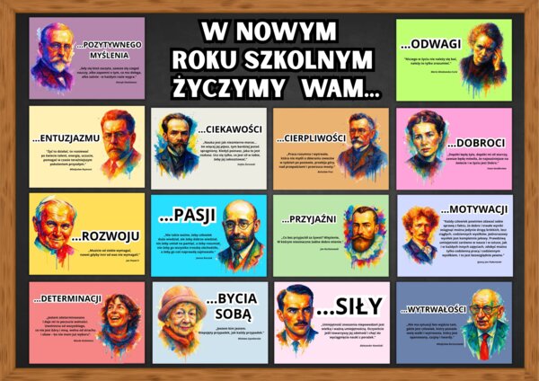 W nowym roku szkolnym życzymy Wam... zestaw materiałów edukacyjnych (gazetka + scenariusz)