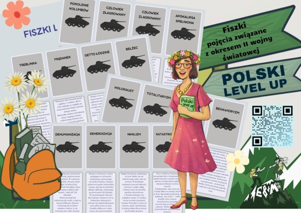 Fiszki literackie_II wojna światowa_Polski Level Up
