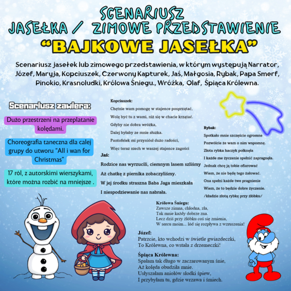 Scenariusz - BAJKOWE JASELKA