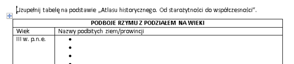 Karta pracy - podboje Rzymu