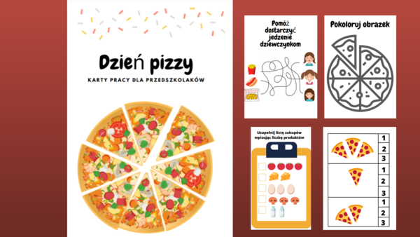 Pizza - kreatywne karty pracy
