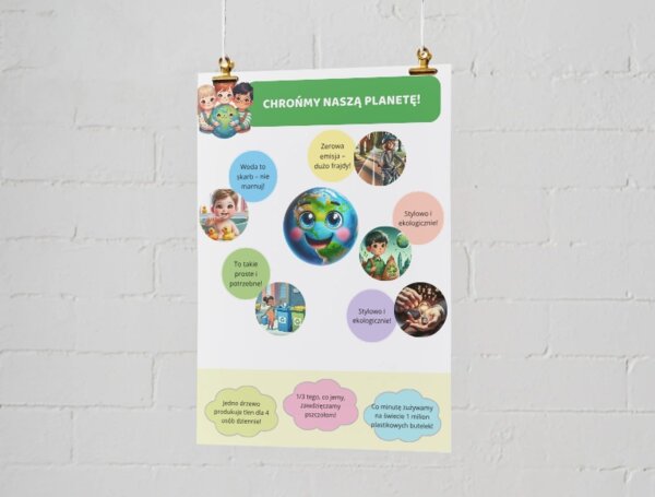 Plakaty. Ochrona środowiska. Różnorodność biologiczna. Sposoby dbania o planetę
